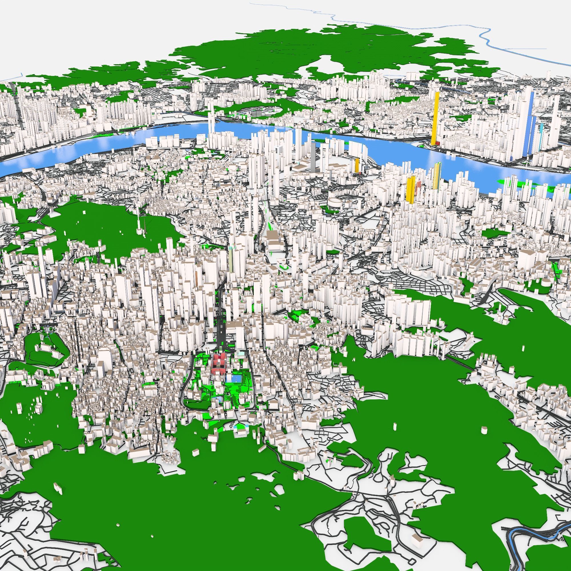 Cityscape Seoul South Korea 3D model_5