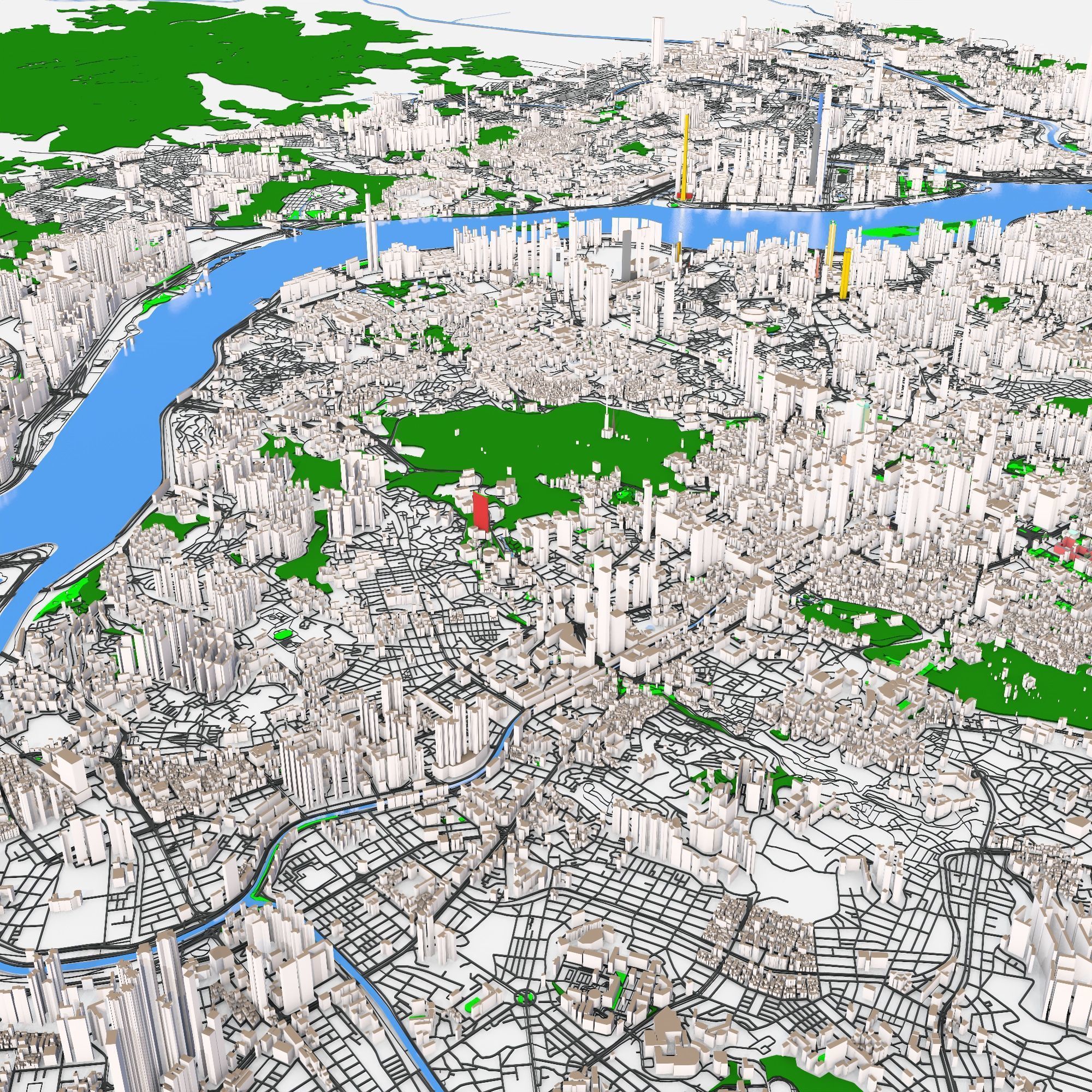 Cityscape Seoul South Korea 3D model_2