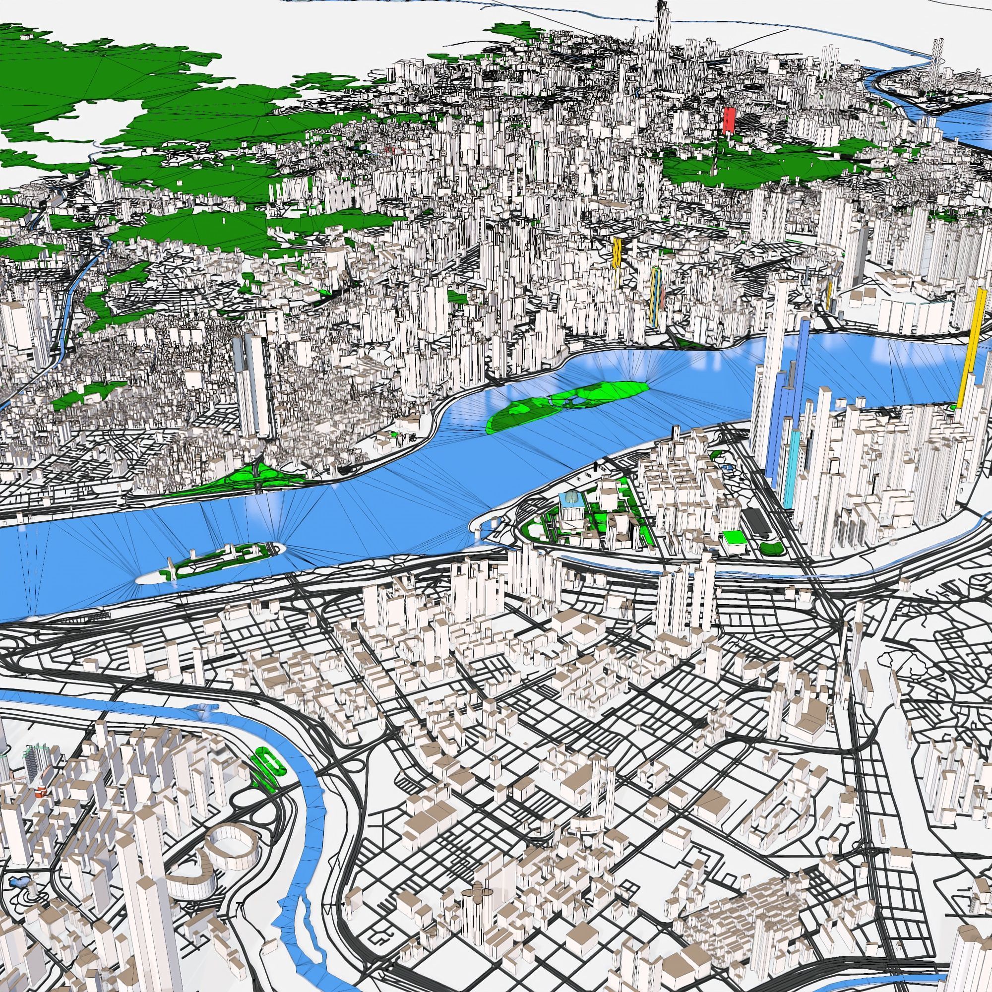 Cityscape Seoul South Korea 3D model_6