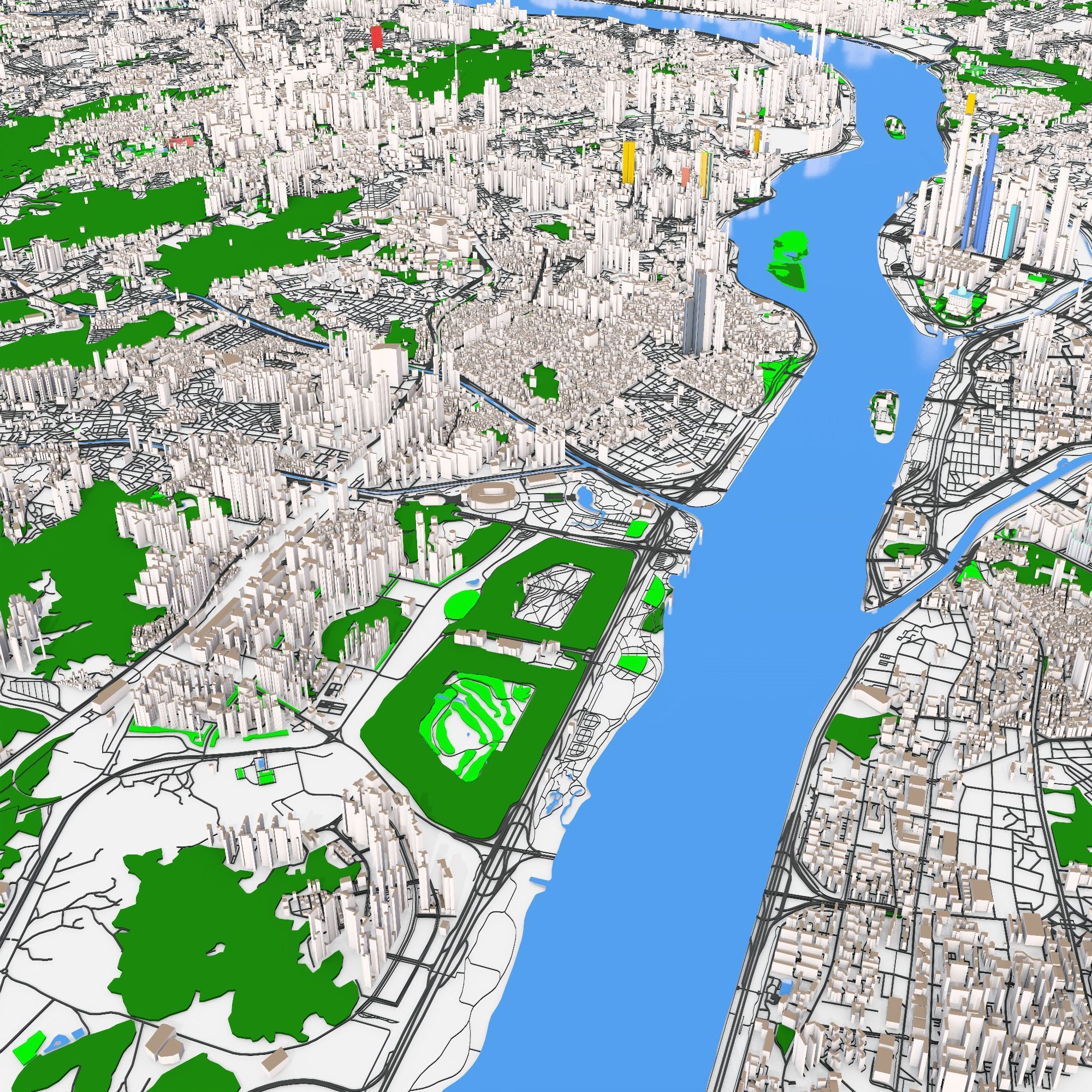 Cityscape Seoul South Korea 3D model_4