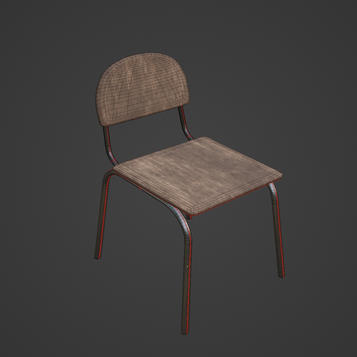 Simple Chair 03 3D model_7
