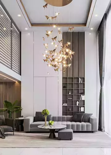 Interior home design - living room - Vray for Sketchup 3D model