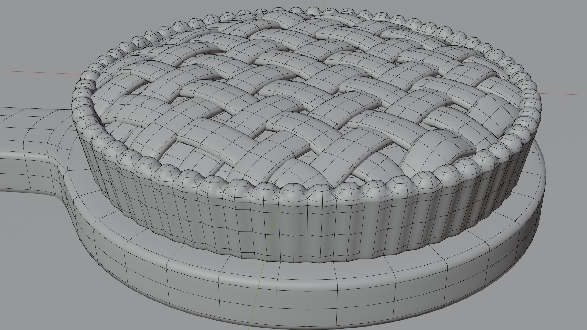 3D Model of Strawberry Pie 3D model_4