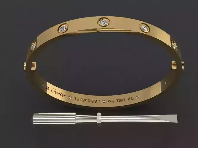 Love Bracelet 18 Size Full Gem