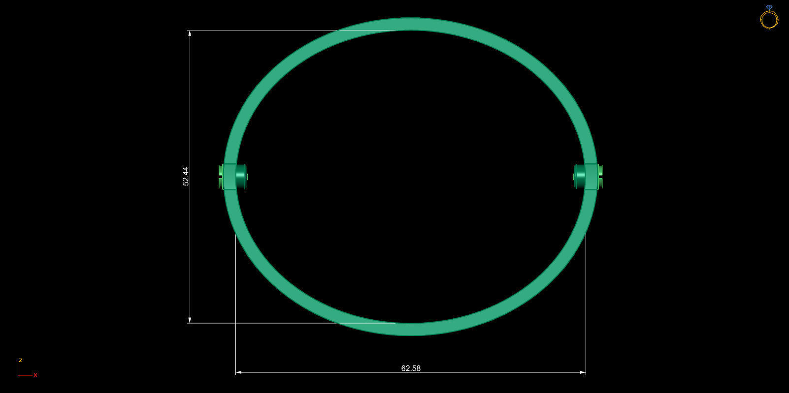 Love Bracelet 19 Size Full Gem 3D print model_3