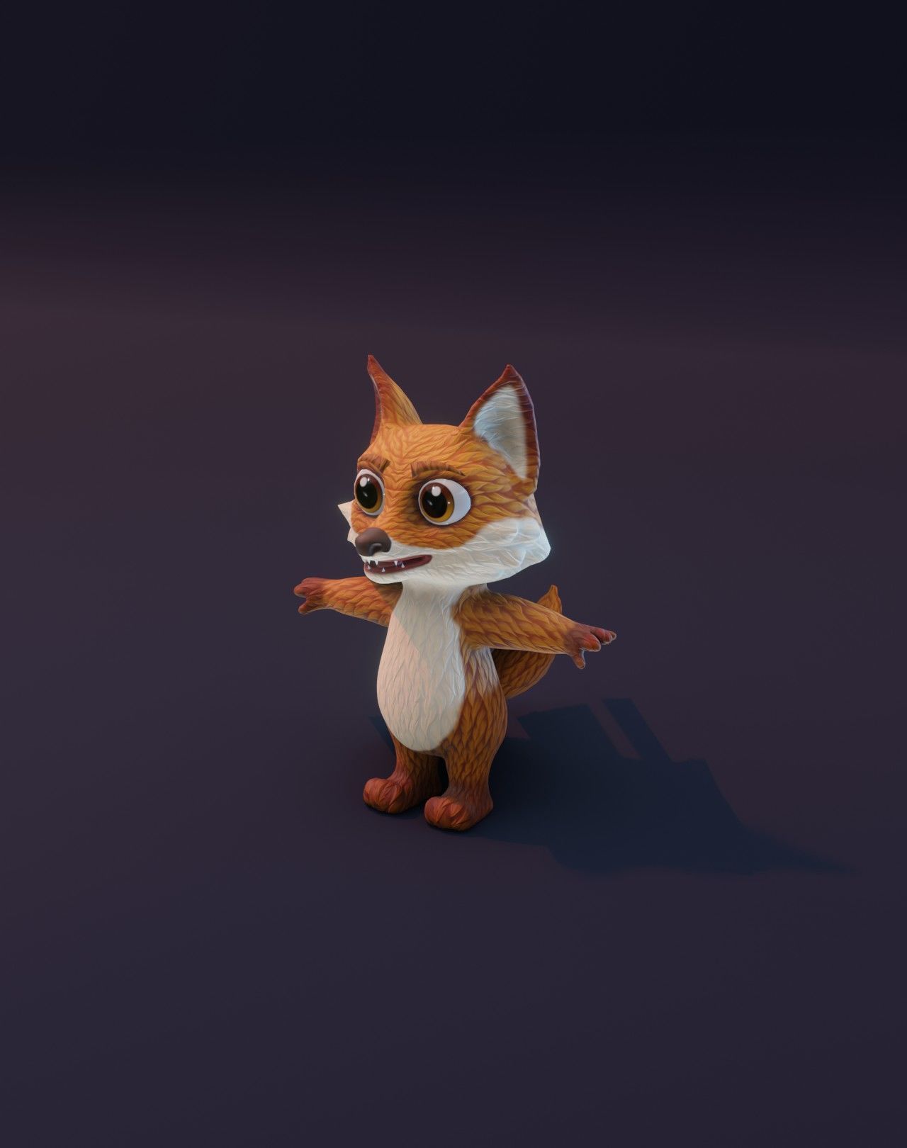 Cartoon Animated Owl and Fox 3D Model Collection Low-poly 3D model_20