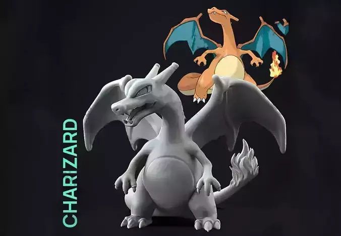 Charizard  Pokemon 3D Model Ready to Print