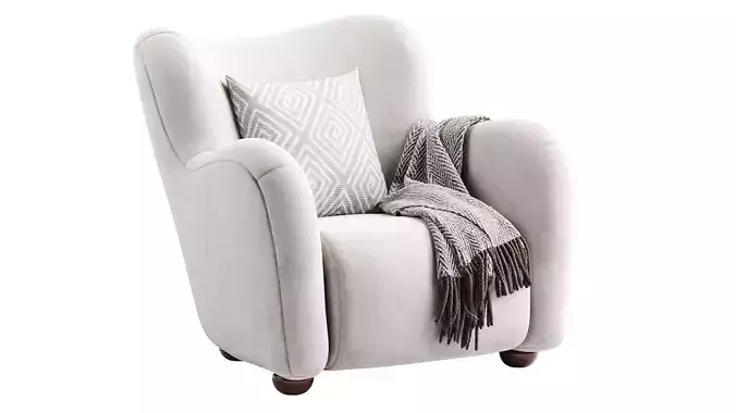 Le Tuco Shearling Accent Chair by Athena Calderone