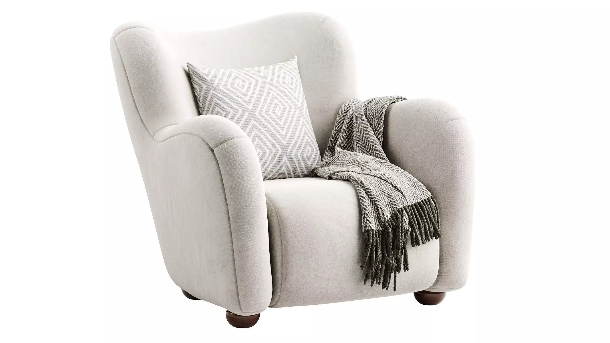 Le Tuco Shearling Accent Chair by Athena Calderone 3D model