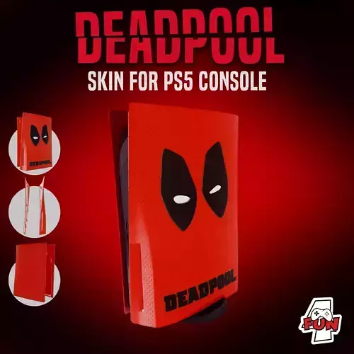 Deadpool Skin Cover for PS5 Console 3MF  files included