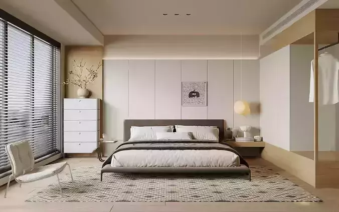 Apartment bedroom 46 3D model