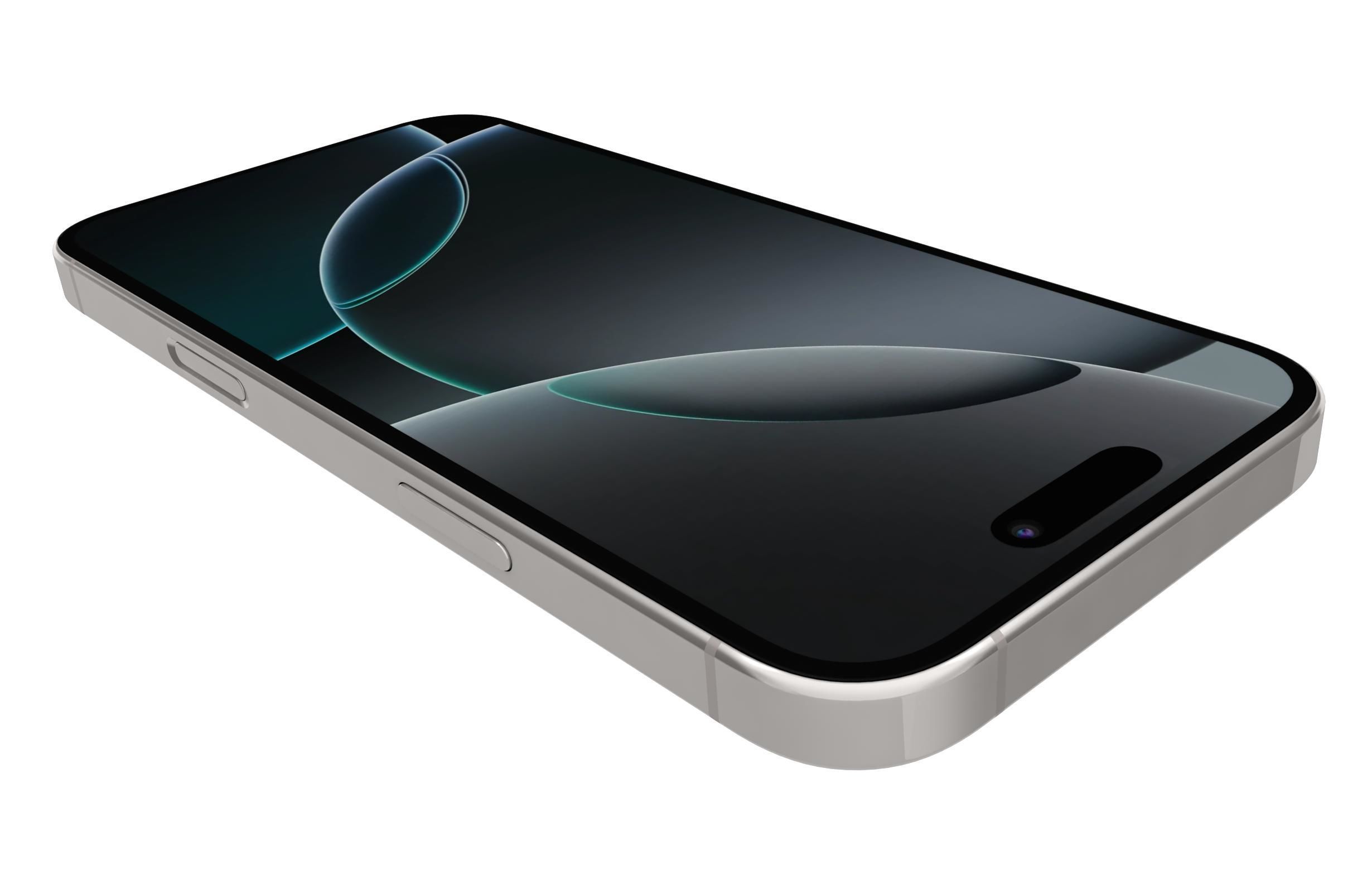 Apple iPhone 16 Pro Max White Titanium 3D model_12
