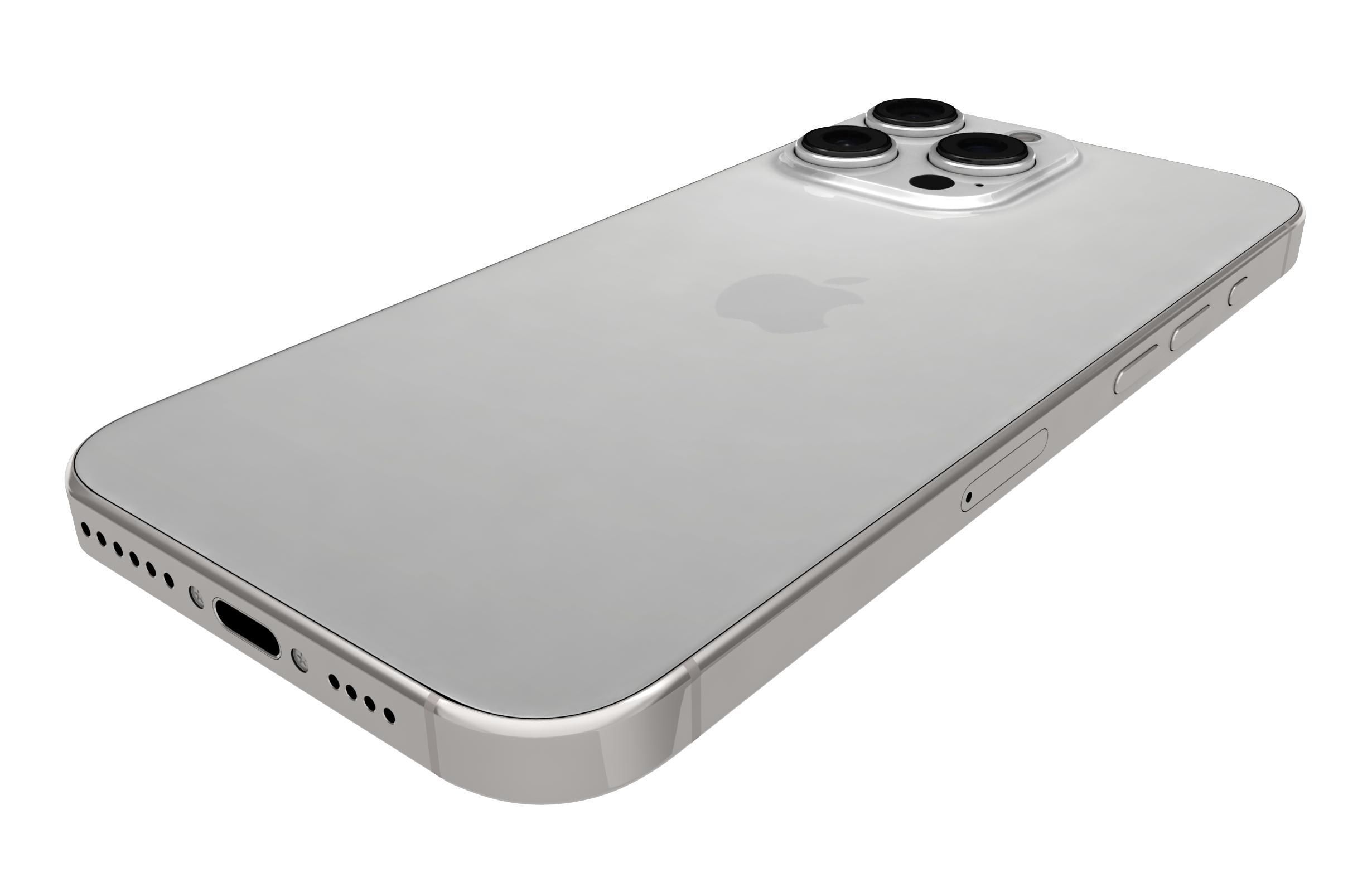 Apple iPhone 16 Pro Max White Titanium 3D model_13