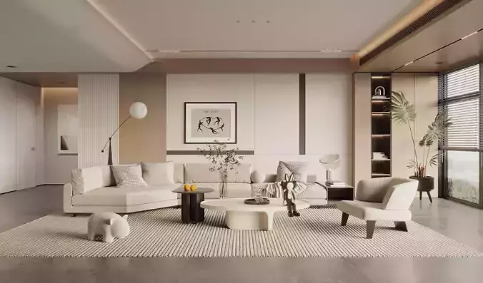 Interior apartment living room 37 3D model