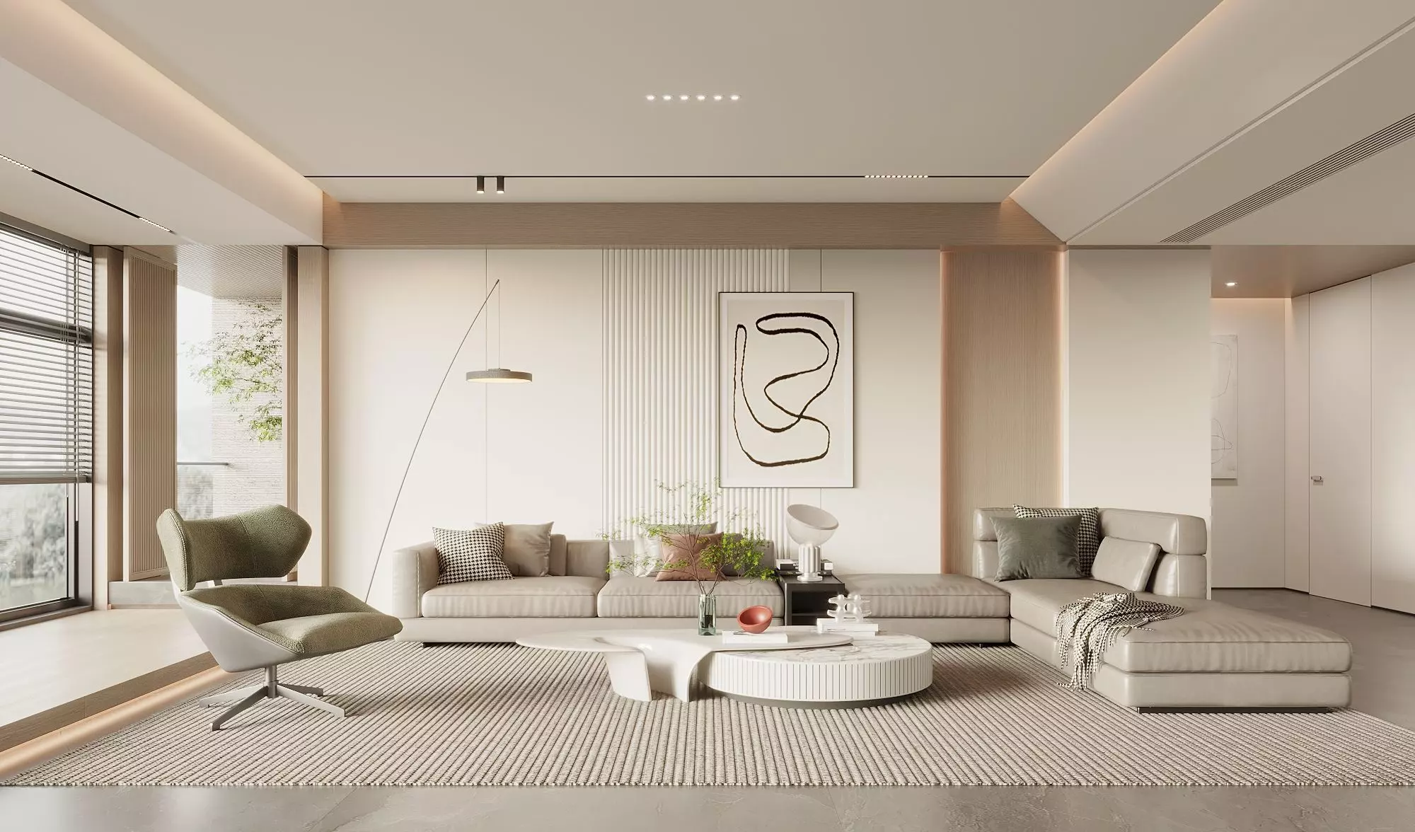 Interior apartment living room 35 3D model_0