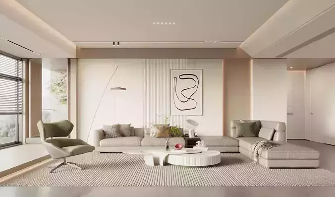 Interior apartment living room 35 3D model