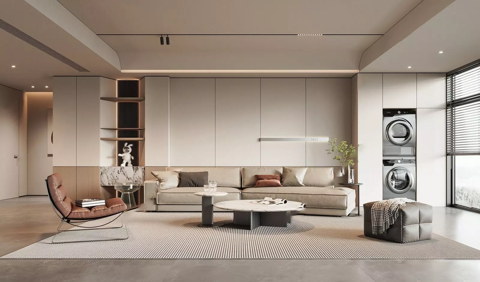 Interior apartment living room 33 3D model_0