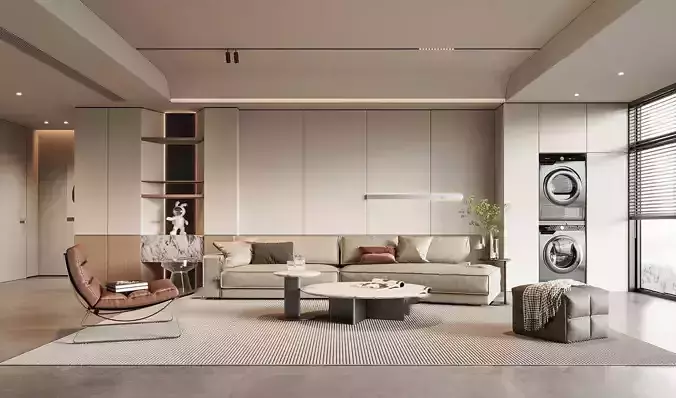 Interior apartment living room 33 3D model