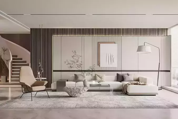 Interior scene living room 23 3D model