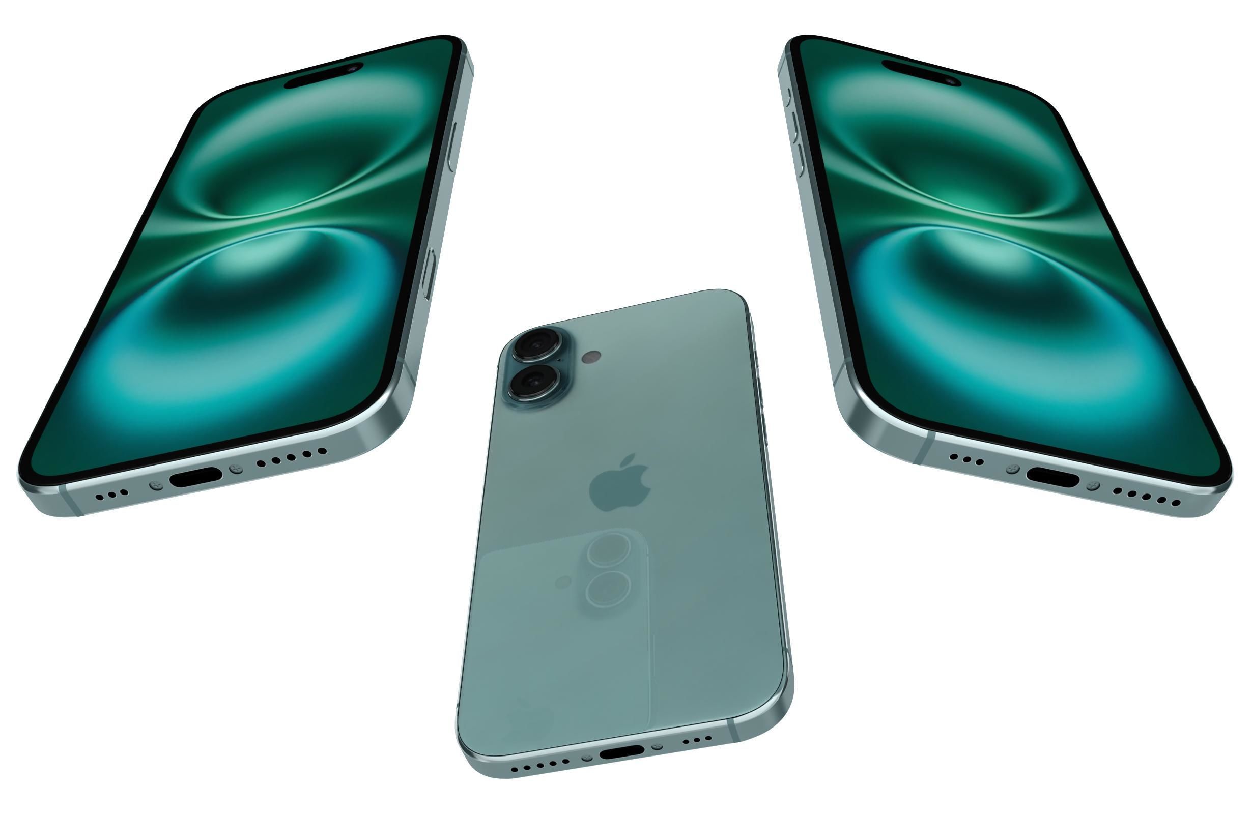 Apple iPhone 16 Plus Green 3D model_2