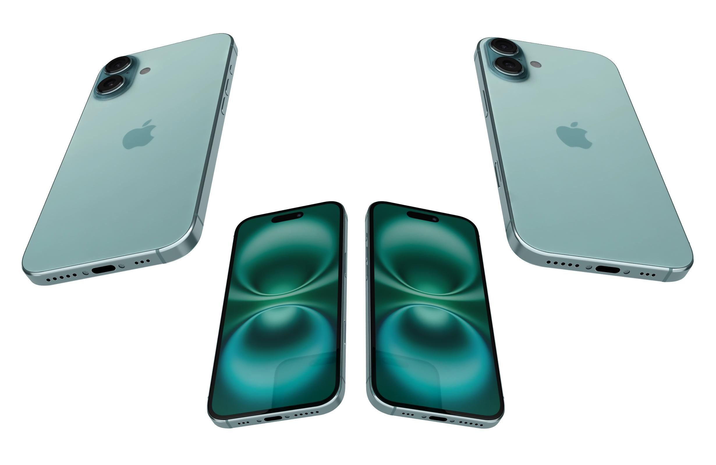 Apple iPhone 16 Plus Green 3D model_5