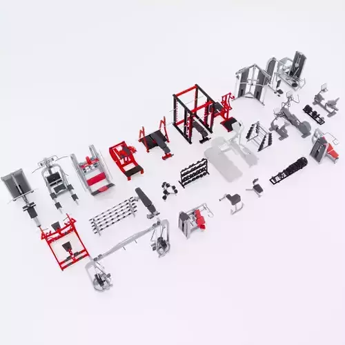 Gym Equipment Mega Collection - 28 Models