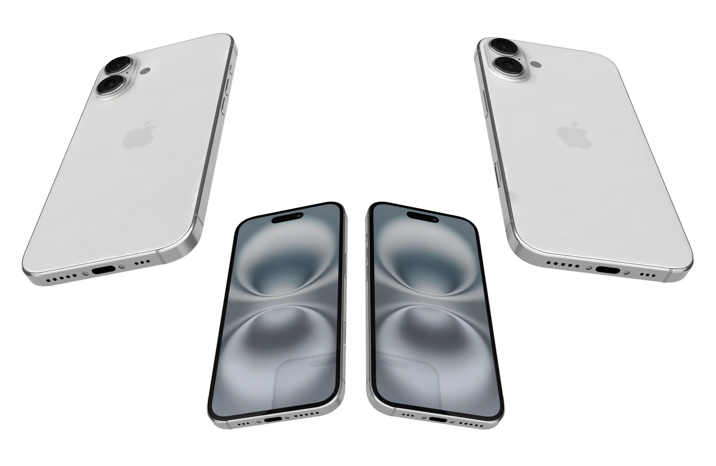 Apple iPhone 16 Plus White 3D model_5