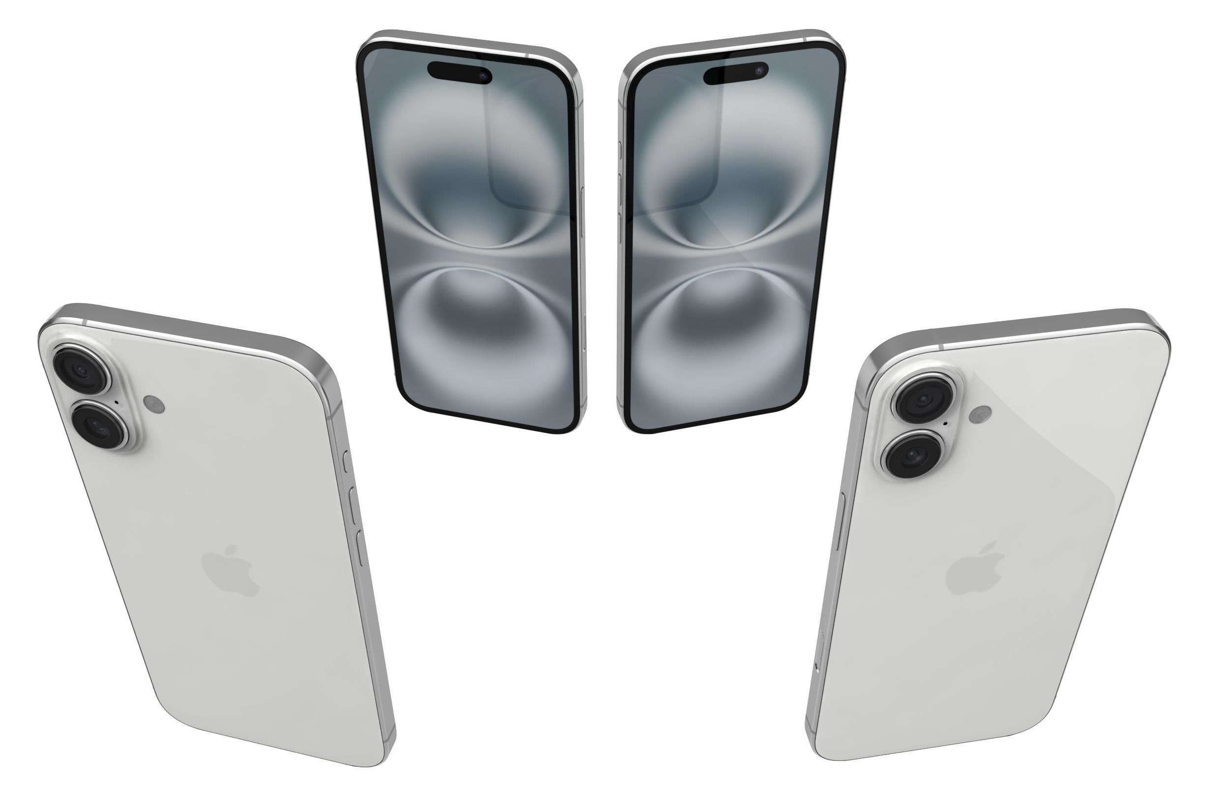 Apple iPhone 16 Plus White 3D model_4