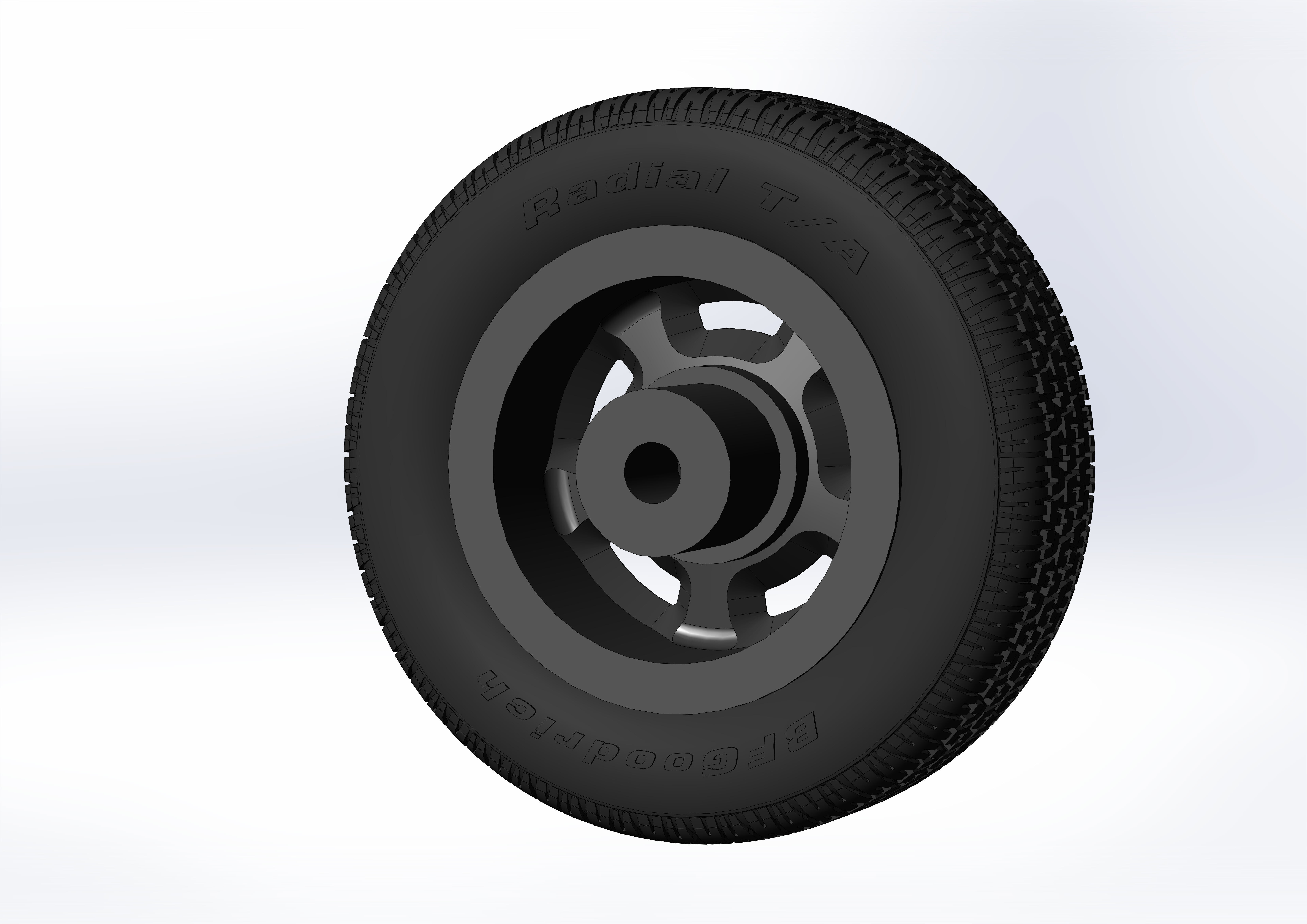Wheels Pontiac Rallye II for your scale model 3D print model_3