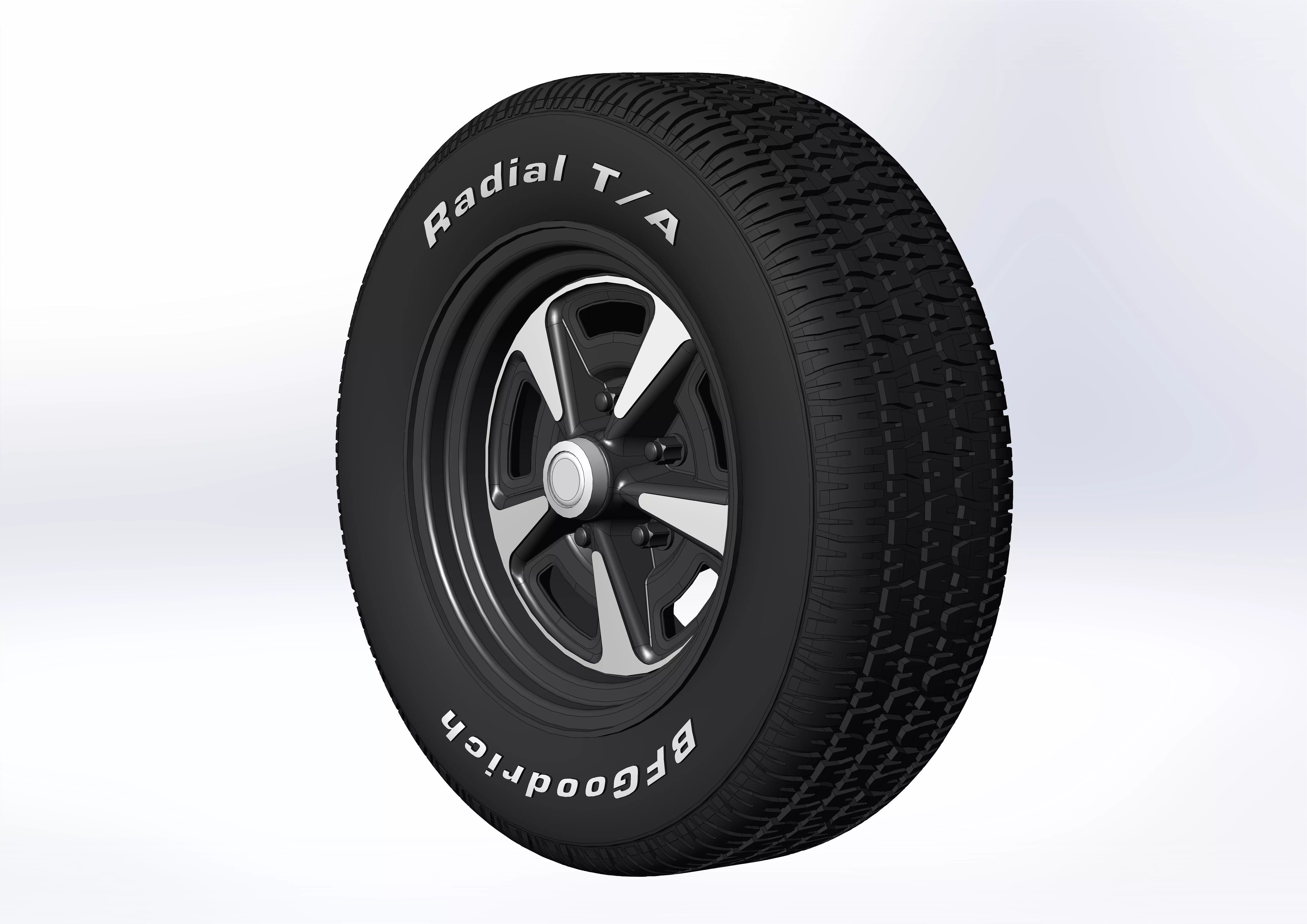 Wheels Pontiac Rallye II for your scale model 3D print model_0