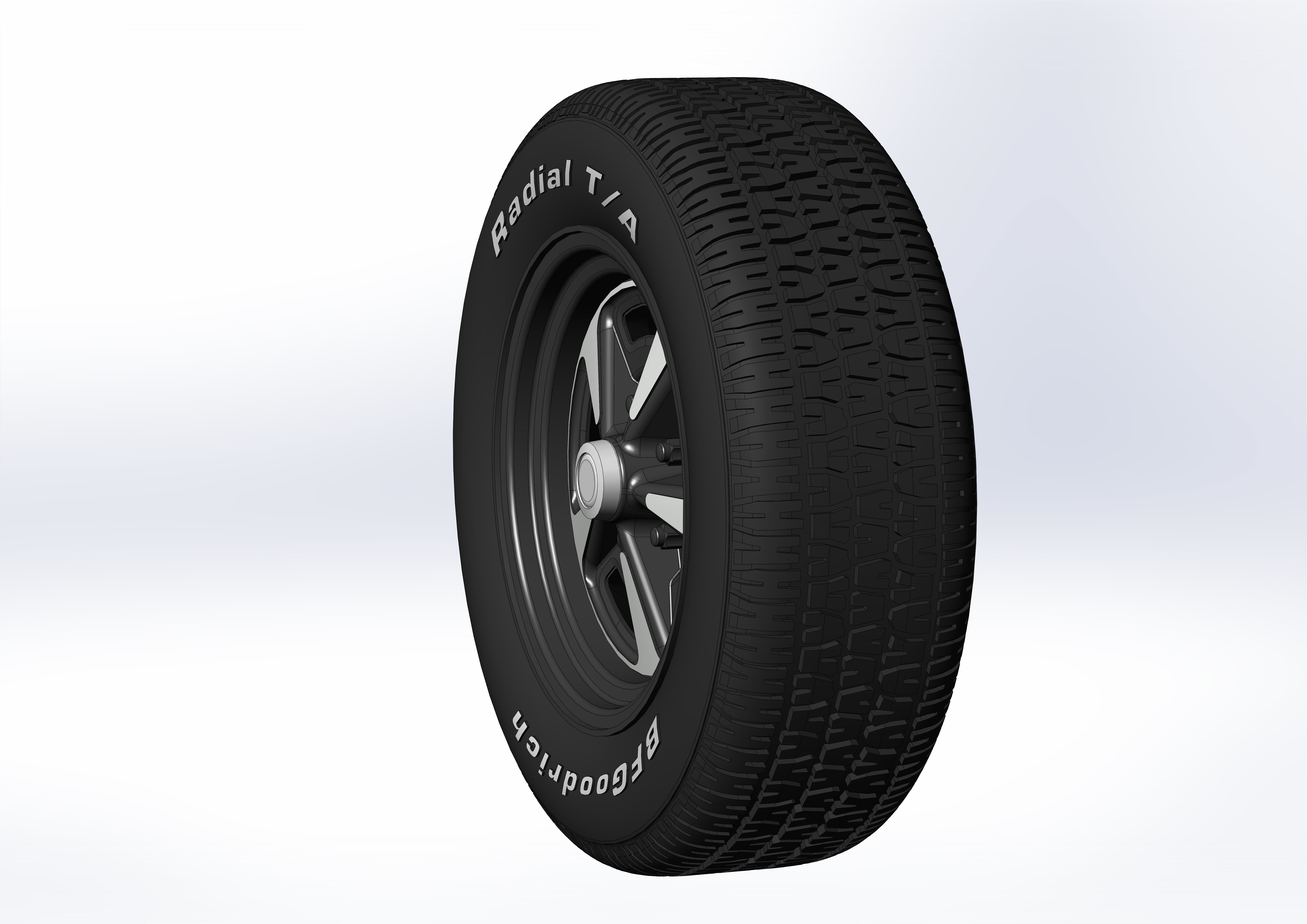 Wheels Pontiac Rallye II for your scale model 3D print model_1