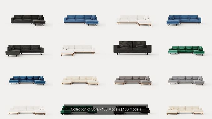 Collection of Sofa - 100 Models 3D Model Pack 5