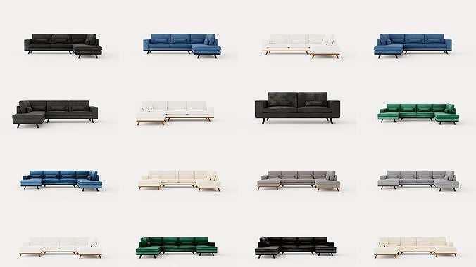 Collection of Sofa - 100 Models 3D Model Pack 6