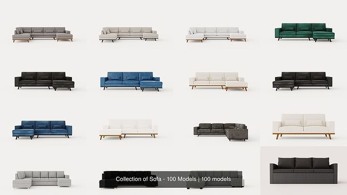 Collection of Sofa - 100 Models 3D Model Pack 7