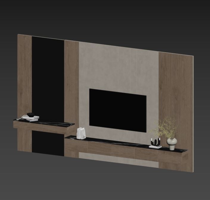 Bedroom Furniture Composition 14 3D model_9