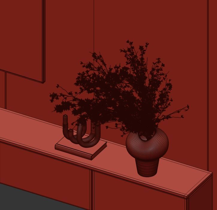 Bedroom Furniture Composition 14 3D model_17