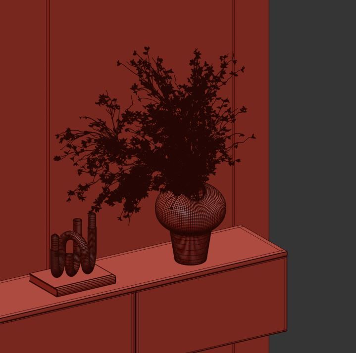 Bedroom Furniture Composition 14 3D model_18