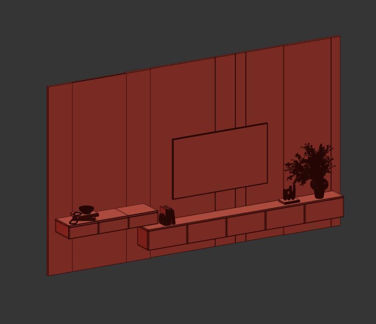 Bedroom Furniture Composition 14 3D model_15