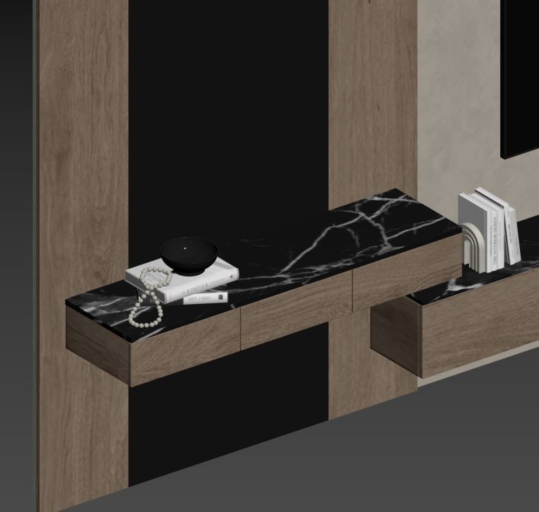 Bedroom Furniture Composition 14 3D model_11