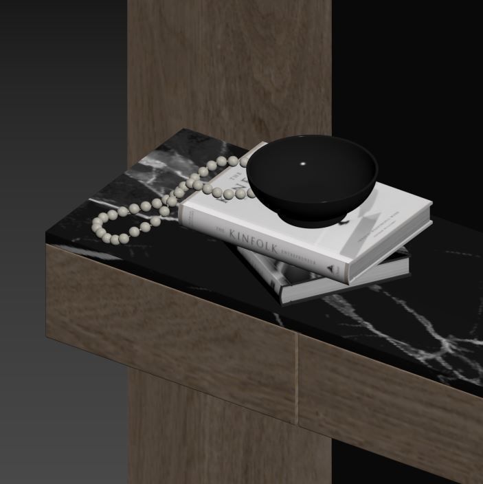 Bedroom Furniture Composition 14 3D model_13