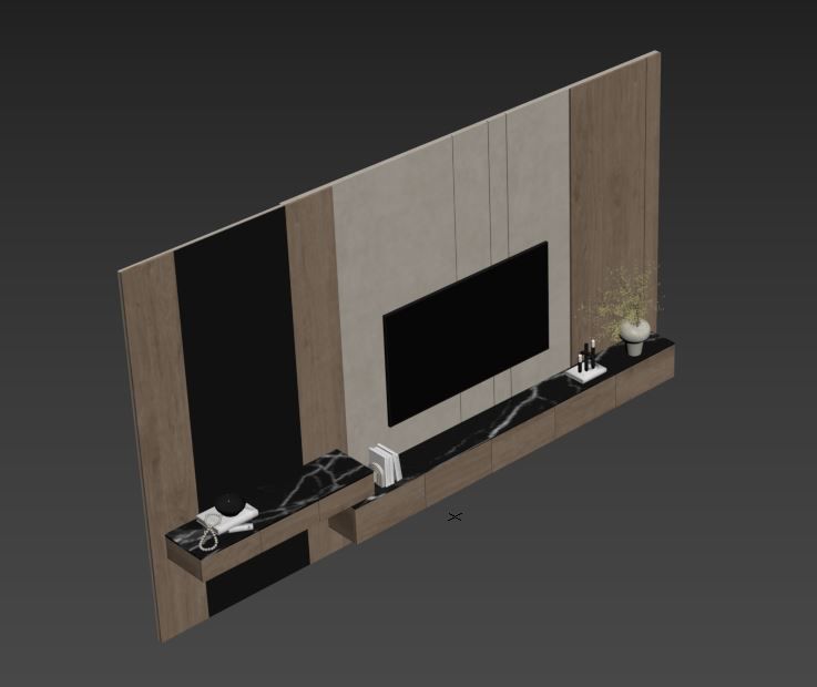 Bedroom Furniture Composition 14 3D model_7