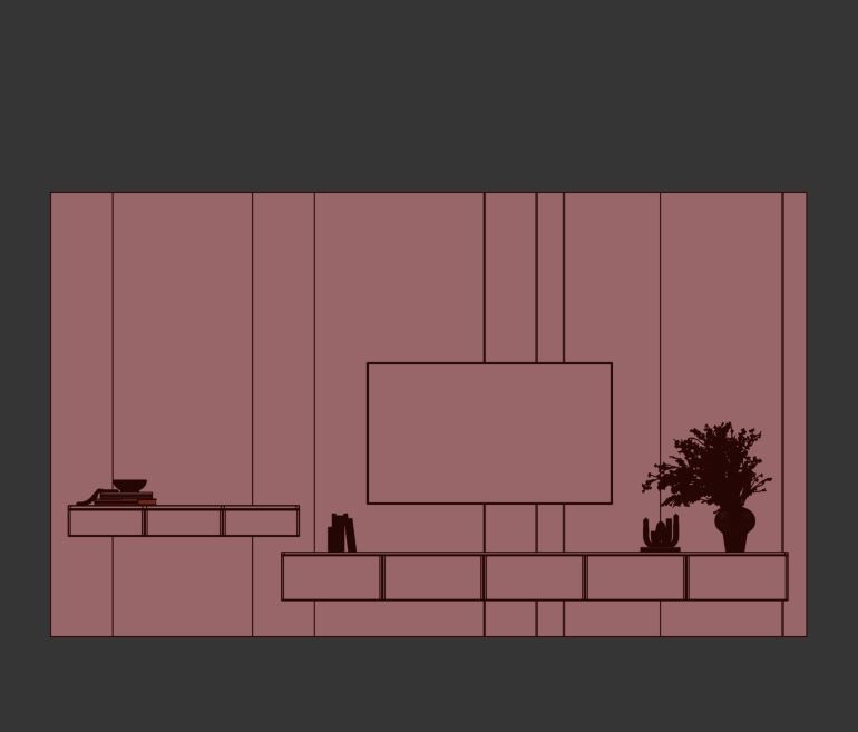 Bedroom Furniture Composition 14 3D model_14