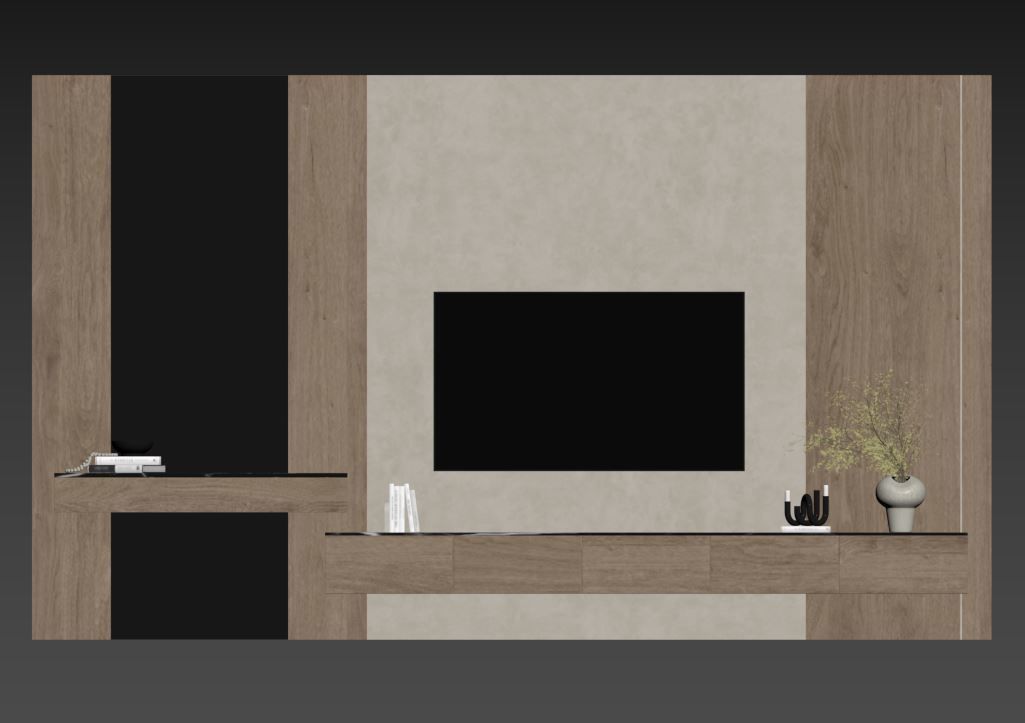 Bedroom Furniture Composition 14 3D model_8