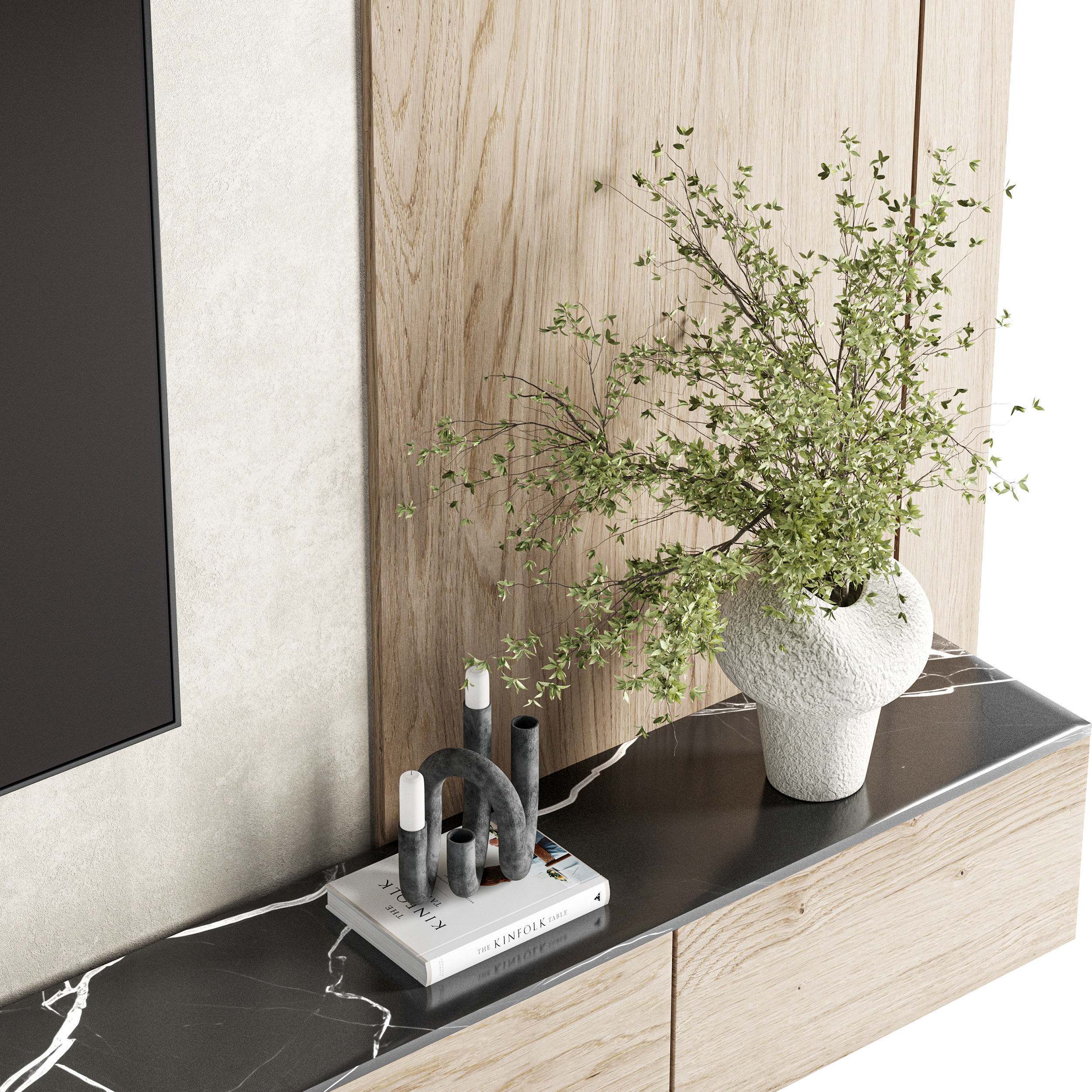 Bedroom Furniture Composition 14 3D model_2