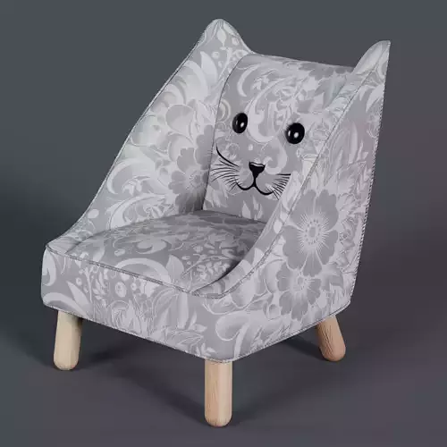 Cat Face Chair 3  3D model