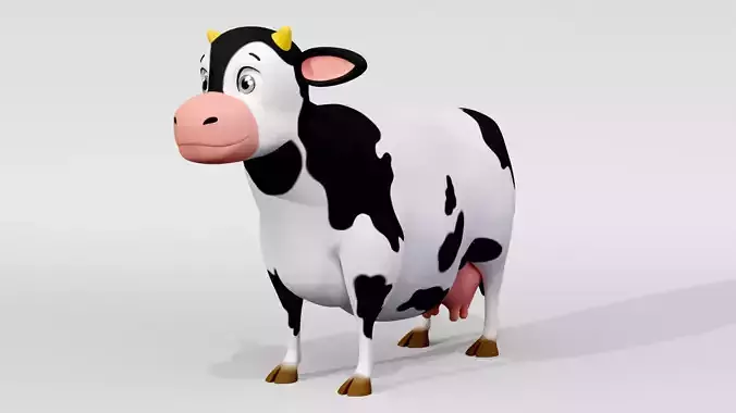 3D Cartoon Cow