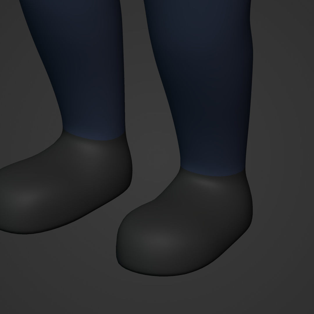 Cartoon Character - Man - Boy - Stickman Low-poly 3D model_21