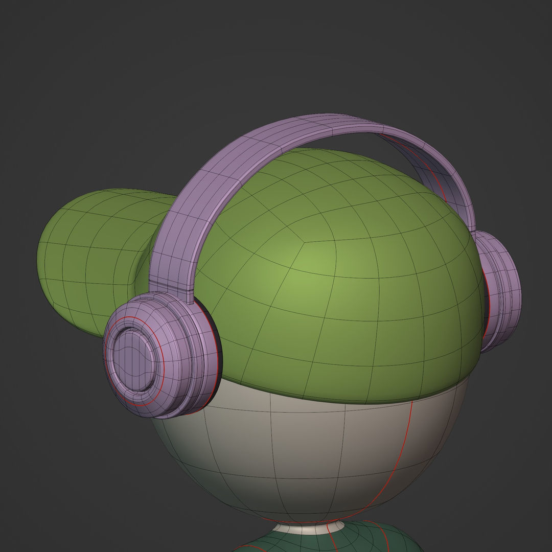 Cartoon Character - Man - Boy - Stickman Low-poly 3D model_16