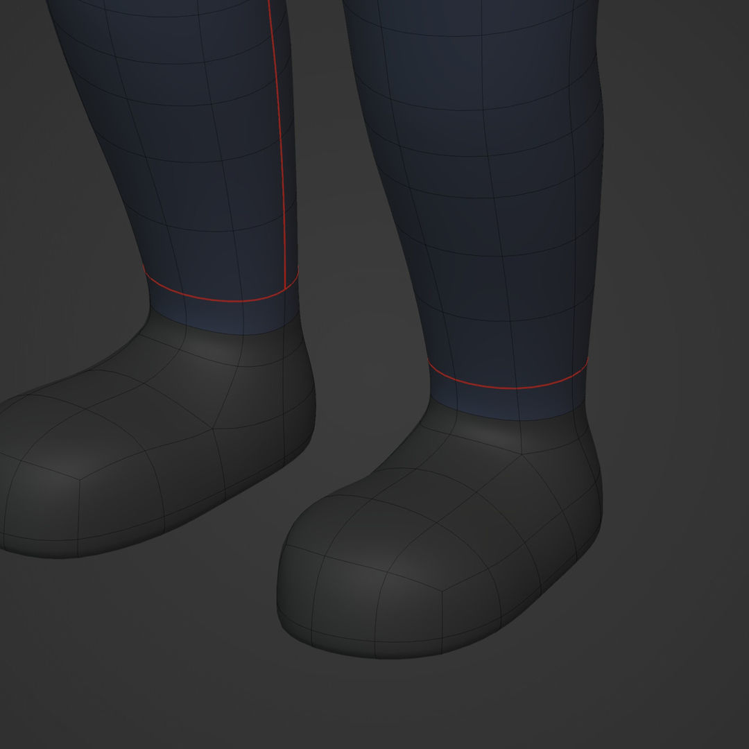 Cartoon Character - Man - Boy - Stickman Low-poly 3D model_22