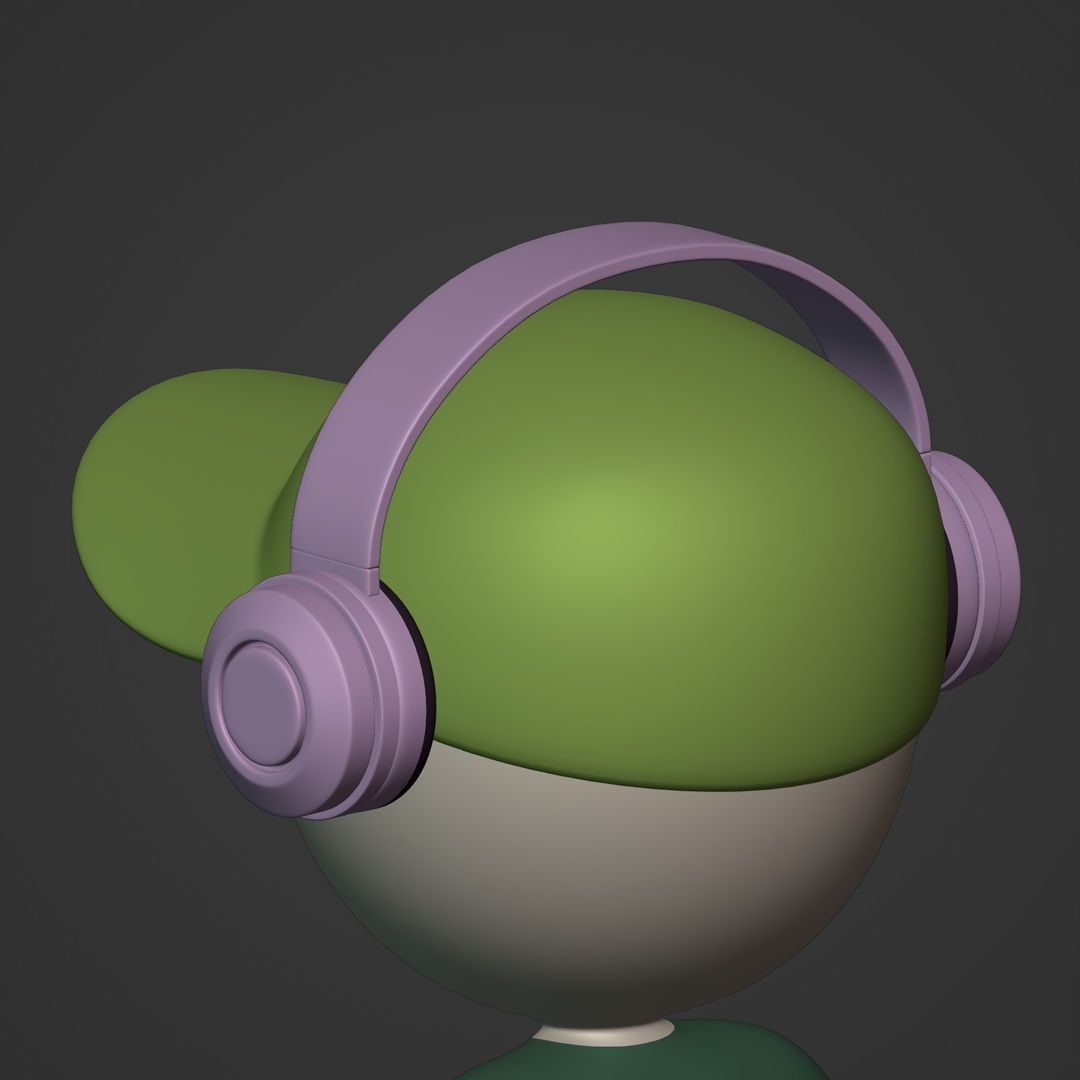 Cartoon Character - Man - Boy - Stickman Low-poly 3D model_15